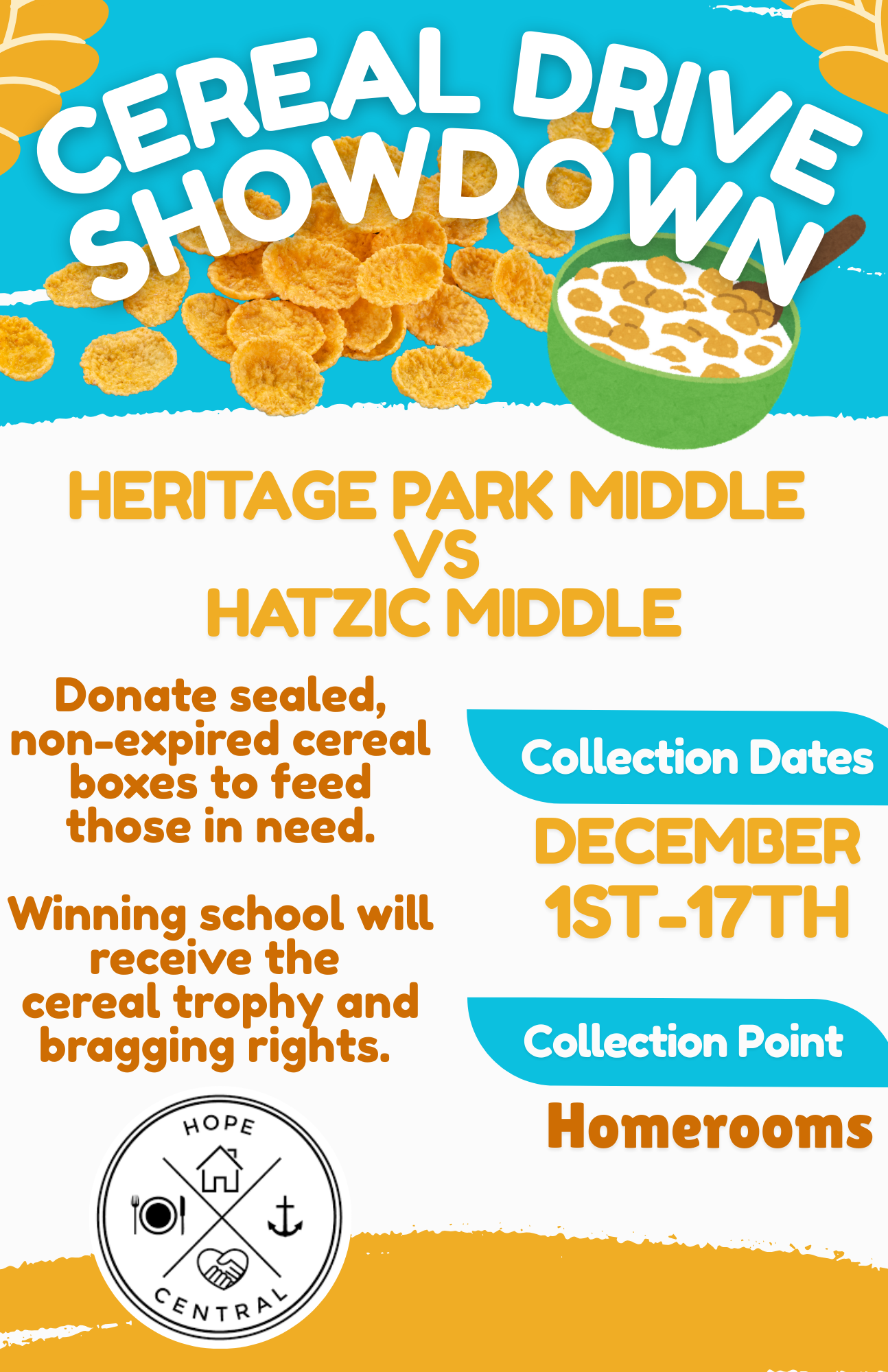 HMS Cereal Drive Showdown!