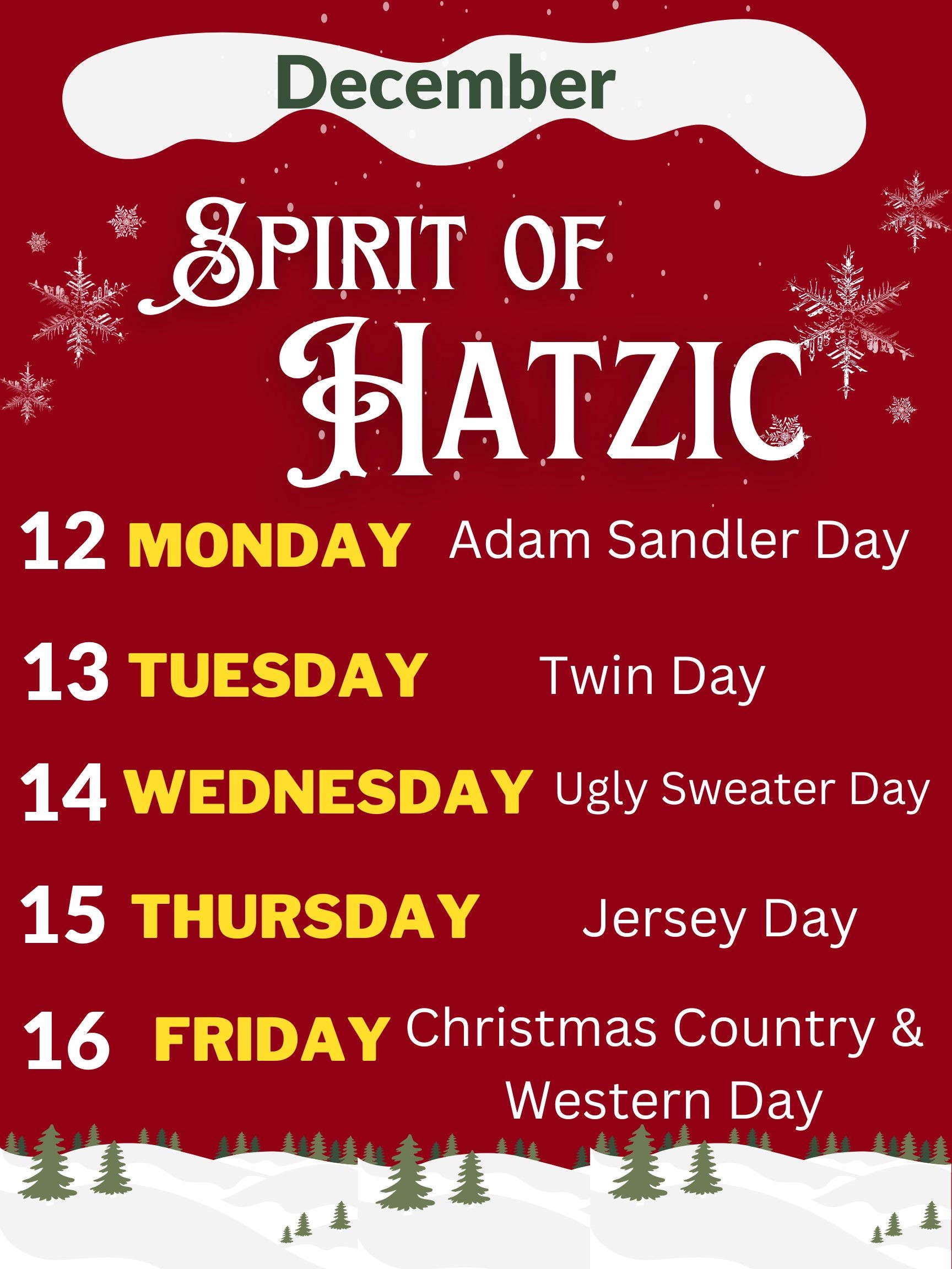 Hatzic Spirit Week 
